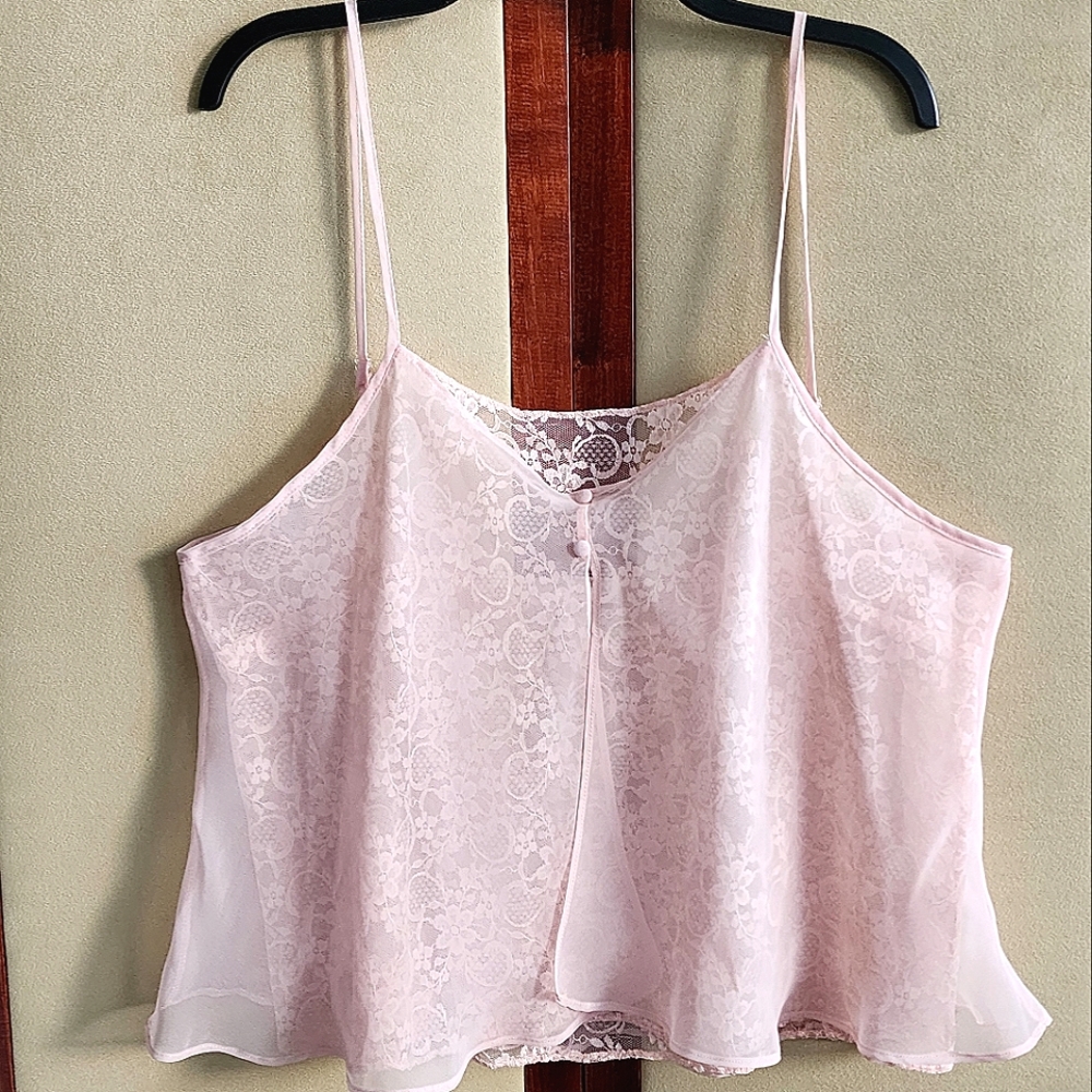 Delicates Pink Lace Camisole XL
